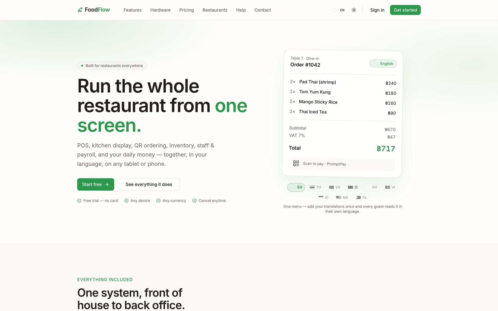 FoodFlow — Homepage