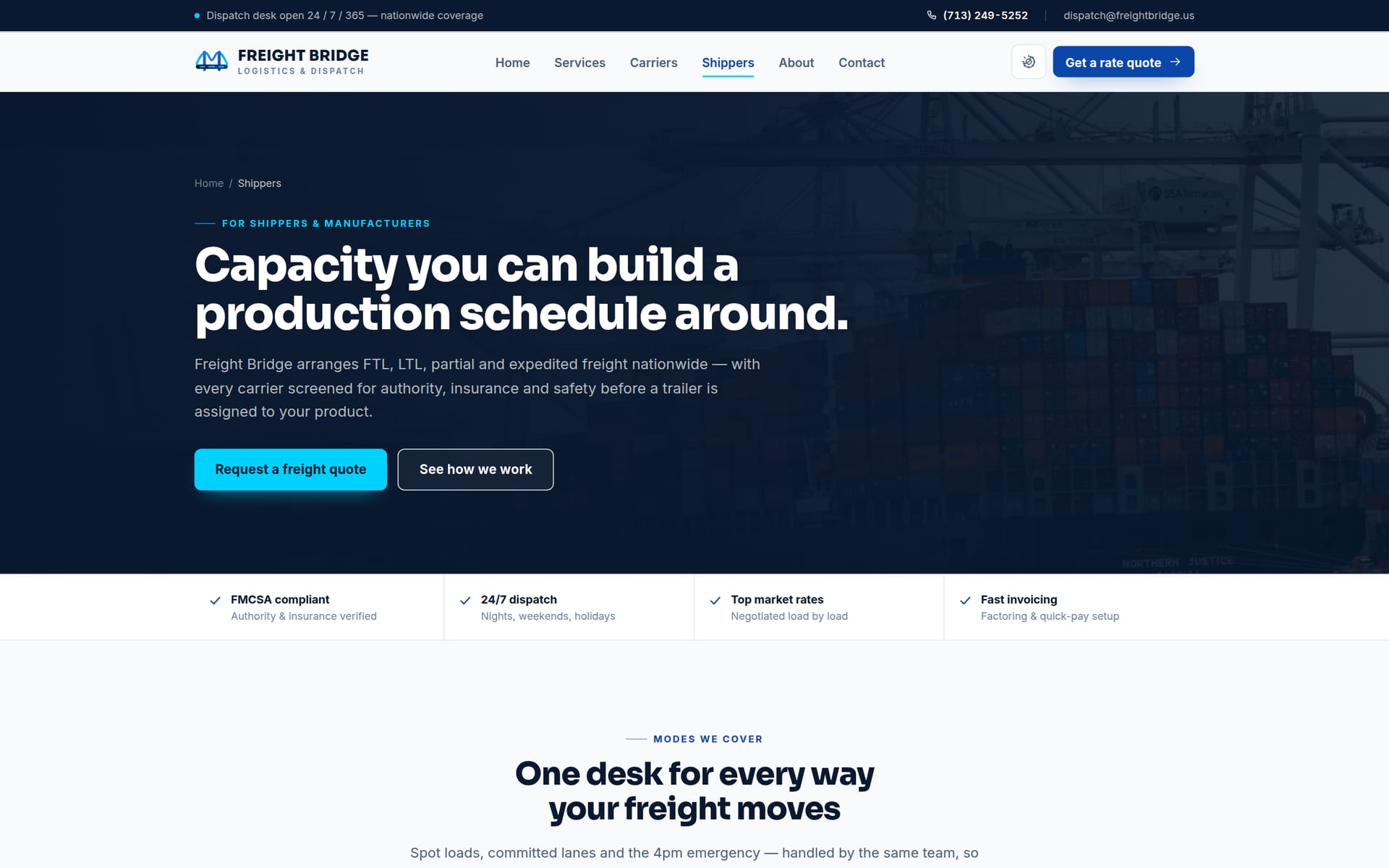 Freight Bridge — For shippers